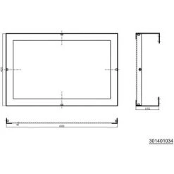 BEMETA HELP Miroir Mural PMR Portrait Ou Paysage 60x40cm, Acier Inoxydable, Blanc (301401034) -Miroir Soldes Boutique 40415628 3