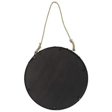 BRIO Miroir Rond Hublot Industriel 50 Cm - Noir 5 BRIO Miroir Rond Hublot Industriel 50 Cm - Noir – Image 3
