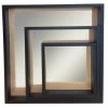 CEANOTHE Set De 3 Miroirs étagères En Bois - Noir -Miroir Soldes Boutique 40456683 1