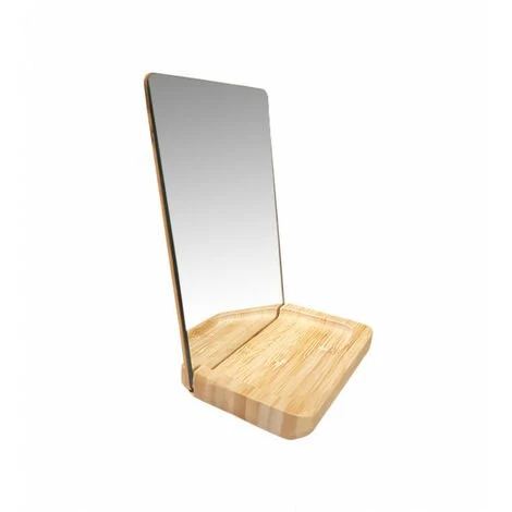 MEUBLETMOI Miroir à Poser Rectangulaire Support Bois - NEIGE 2843 - Bois 3 MEUBLETMOI Miroir à Poser Rectangulaire Support Bois - NEIGE 2843 - Bois