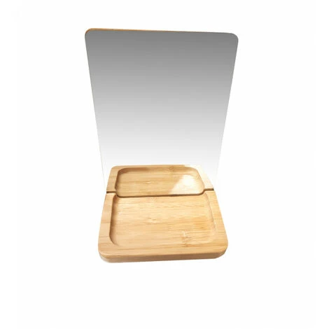 MEUBLETMOI Miroir à Poser Rectangulaire Support Bois - NEIGE 2843 - Bois 5 MEUBLETMOI Miroir à Poser Rectangulaire Support Bois - NEIGE 2843 - Bois – Image 3