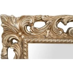 BISCOTTINI MIROIR MURAL EN BOIS AVEC FINITION FEUILLE D'ARGENT ANTIQUE MADE IN ITALY -Miroir Soldes Boutique 40487695 3