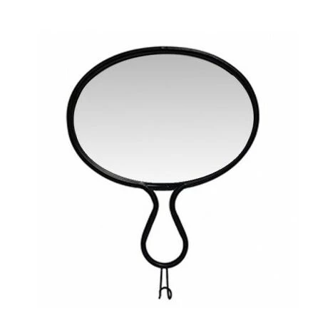 WADIGA Miroir Mural Métal Noir Ovale Crochet - Hauteur 50cm - Noir 3 WADIGA Miroir Mural Métal Noir Ovale Crochet - Hauteur 50cm - Noir