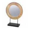 WADIGA Miroir Décoratif à Poser Rondin De Bois Et Métal Noir - Bois 2 WADIGA Miroir Décoratif à Poser Rondin De Bois Et Métal Noir - Bois -Miroir Soldes Boutique 40526089 1