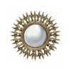 CHEHOMA Miroir Convexe Doré Mural Rond Résine Soleil - Diamètre 28.5cm - Doré -Miroir Soldes Boutique 40526479 1