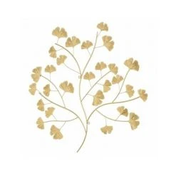 WADIGA Décoration Murale Feuilles En Métal Doré - 53x56cm - Doré