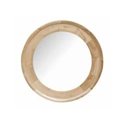 CHEHOMA Miroir Rond Bois Clair - D100cm - Bois