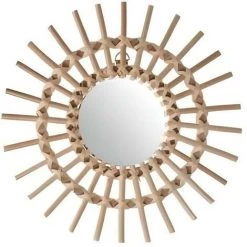 AUTRES Miroir Rotin Soleil - D30 Cm