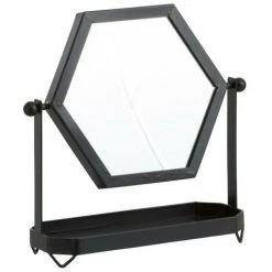 LES TENDANCES Miroir Sur Pied Verre Et Métal Noir Diere