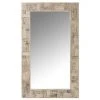 LES TENDANCES Miroir Rectangulaire Bois Recyclé Blanc Délavé Leroy L 150 Cm -Miroir Soldes Boutique 40649601 1