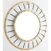 LES TENDANCES Miroir Mural Rond Métal Doré Et Noir Roxane