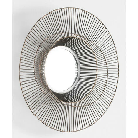 LES TENDANCES Miroir Mural Rond Métal Doré Rary D 58 Cm 4 LES TENDANCES Miroir Mural Rond Métal Doré Rary D 58 Cm – Image 2