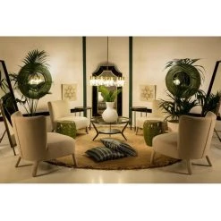 LES TENDANCES Miroir Mural Rond Métal Vert Et Doré Canva 7 LES TENDANCES Miroir Mural Rond Métal Vert Et Doré Canva -Miroir Soldes Boutique 40688086 3