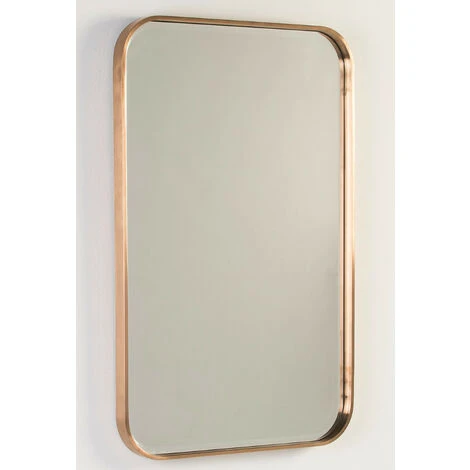 LES TENDANCES Miroir Mural Rectangulaire Métal Bronzé Mety 3 LES TENDANCES Miroir Mural Rectangulaire Métal Bronzé Mety