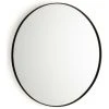 LES TENDANCES Miroir Mural Rond Métal Noir Ola