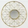LES TENDANCES Miroir Mural Rond Métal Doré Roxane