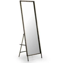 LES TENDANCES Miroir Sur Pieds Verre Et Métal Doré Kili