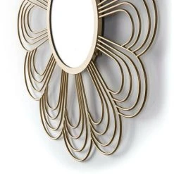 LES TENDANCES Miroir Mural Rond Métal Doré Chikitta -Miroir Soldes Boutique 40694545 3