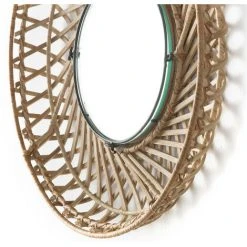 LES TENDANCES Miroir Mural Rond Osier Naturel Gaell D 50 Cm -Miroir Soldes Boutique 40694661 3