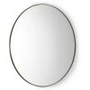 LES TENDANCES Miroir Mural Rond Métal Doré Ola