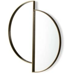 LES TENDANCES Miroir Mural Métal Doré Alma