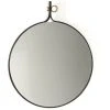 LES TENDANCES Miroir Mural Rond Métal Noir Booty -Miroir Soldes Boutique 40695355 1