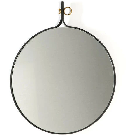 LES TENDANCES Miroir Mural Rond Métal Noir Booty 3 LES TENDANCES Miroir Mural Rond Métal Noir Booty