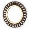 LES TENDANCES Miroir Mural Rond Bois Foncé Et Métal Doré Caesar D 91 Cm 2 LES TENDANCES Miroir Mural Rond Bois Foncé Et Métal Doré Caesar D 91 Cm -Miroir Soldes Boutique 40695365 1