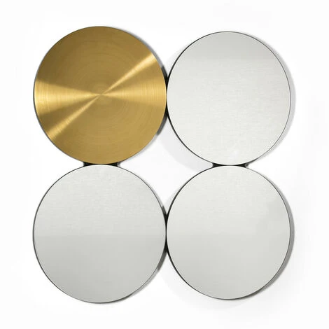 LES TENDANCES Miroir Mural Rond Verre Et Métal Doré Booty 3 LES TENDANCES Miroir Mural Rond Verre Et Métal Doré Booty