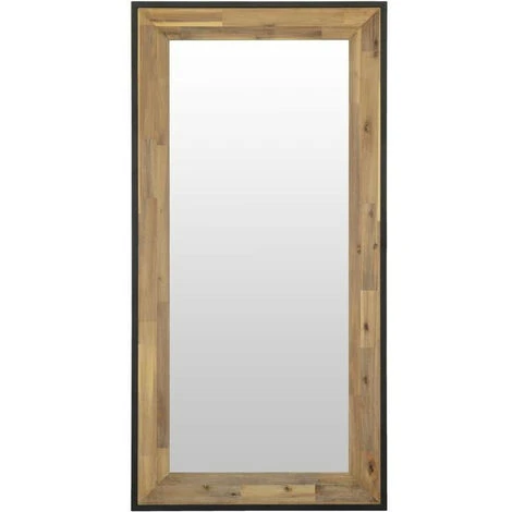 LES TENDANCES Miroir Bois Massif Acacia Et Acier Noir Zayane 160 Cm 3 LES TENDANCES Miroir Bois Massif Acacia Et Acier Noir Zayane 160 Cm