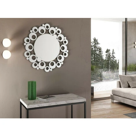 LES TENDANCES Miroir Mural Rond Style Baroque Barko 80 Cm 3 LES TENDANCES Miroir Mural Rond Style Baroque Barko 80 Cm
