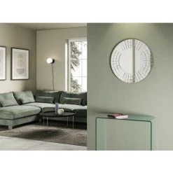 LES TENDANCES Miroir Mural Rond Et Circulaire Soradis 64 Cm