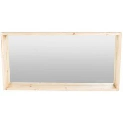 CDA Miroir Pin Massif 90 X 65 Cm Chamonix - Naturel