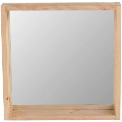 CDA Miroir Pin Massif 60 X 65 Cm Chamonix - Naturel 3 CDA Miroir Pin Massif 60 X 65 Cm Chamonix - Naturel