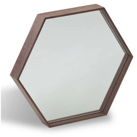 LES TENDANCES Miroir Mural Bois Plaqué Noyer Launa 3 LES TENDANCES Miroir Mural Bois Plaqué Noyer Launa