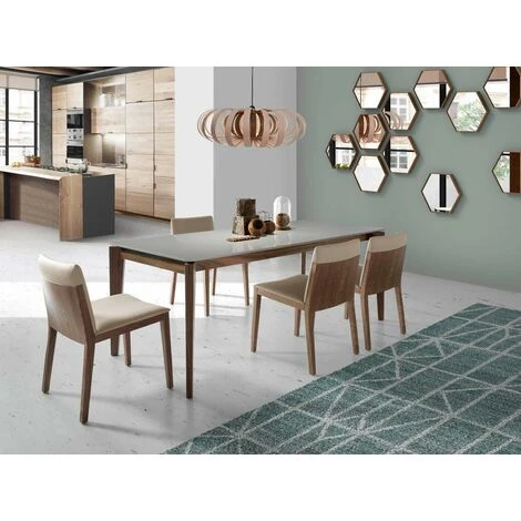 LES TENDANCES Miroir Mural Bois Plaqué Noyer Launa 5 LES TENDANCES Miroir Mural Bois Plaqué Noyer Launa – Image 3