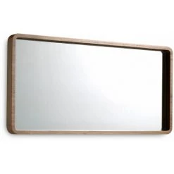 LES TENDANCES Miroir Mural Bois Plaqué Noyer Hena 100 Cm