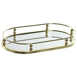 BRICOMARTEAU Vide-poches DKD Home Decor Métal Miroir (32.5 X 4.5 X 18.5 Cm)