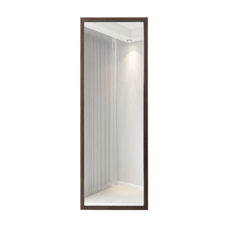 ORGANNICE Miroir Sur Pied Avec Cadre En Bois Marron 140x50cm Grand Miroir Haute Résolution Avec Crochets Pour Salon Ou Dressing - Noir 3 ORGANNICE Miroir Sur Pied Avec Cadre En Bois Marron 140x50cm Grand Miroir Haute Résolution Avec Crochets Pour Salon Ou Dressing - Noir