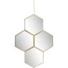 BRIO Miroir Hexagones En Métal 30x45 Cm - Doré 2 BRIO Miroir Hexagones En Métal 30x45 Cm - Doré -Miroir Soldes Boutique 42015611 1