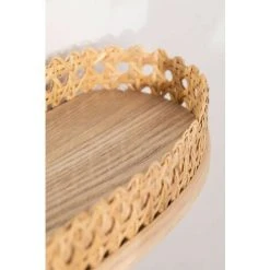 Miroir Mural Avec étagère Tegri SKLUM MDF - Osier - Marron Naturel -Miroir Soldes Boutique 42055805 5