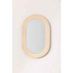 Miroir Mural En MDF Merki SKLUM MDF - Marron Naturel 9 Miroir Mural En MDF Merki SKLUM MDF - Marron Naturel -Miroir Soldes Boutique 42056305 3