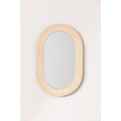 Miroir Mural En MDF Merki SKLUM MDF - Marron Naturel 5 Miroir Mural En MDF Merki SKLUM MDF - Marron Naturel – Image 3