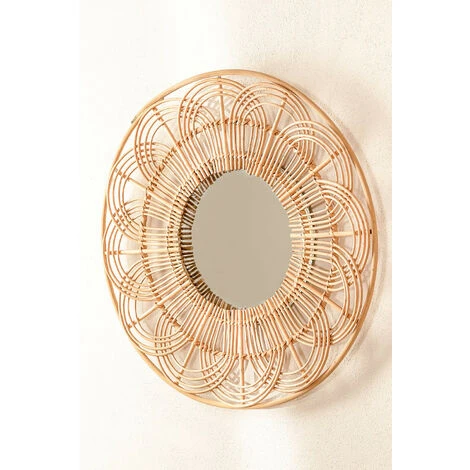 Miroir Rond En Rotin (Ø60 Cm) Corent SKLUM Rotin - NATUREL 5 Miroir Rond En Rotin (Ø60 Cm) Corent SKLUM Rotin - NATUREL – Image 3
