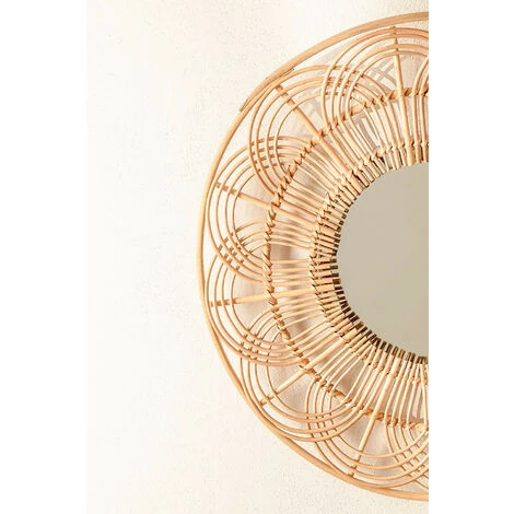 Miroir Rond En Rotin (Ø60 Cm) Corent SKLUM Rotin - NATUREL 7 Miroir Rond En Rotin (Ø60 Cm) Corent SKLUM Rotin - NATUREL – Image 5