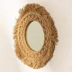 Miroir Mural En Corde Ronde (Ø40 Cm) Remie SKLUM Cordage - NATUREL