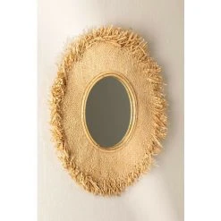 Miroir Rond En Raphia (Ø55 Cm) Deani SKLUM Raphia - NATUREL -Miroir Soldes Boutique 42475046 2