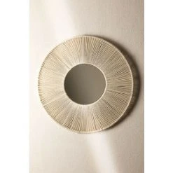 Miroir Mural Rond En Macramé (Ø60 Cm) Faustin SKLUM Macramé - Beige Crème -Miroir Soldes Boutique 42612729 3