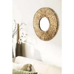Miroir Rond (Ø61 Cm) Emile SKLUM Herbe Marine - NATUREL -Miroir Soldes Boutique 42660854 2