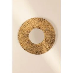 Miroir Rond (Ø61 Cm) Emile SKLUM Herbe Marine - NATUREL -Miroir Soldes Boutique 42660854 4